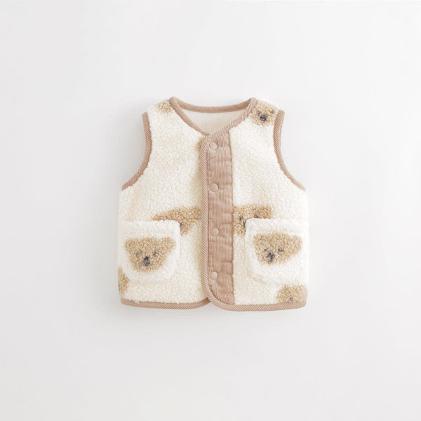 MARC&JANIE Boys Girls Senseless Printed Velvet Vest for Autumn & Winter 231537 - MARC&JANIE