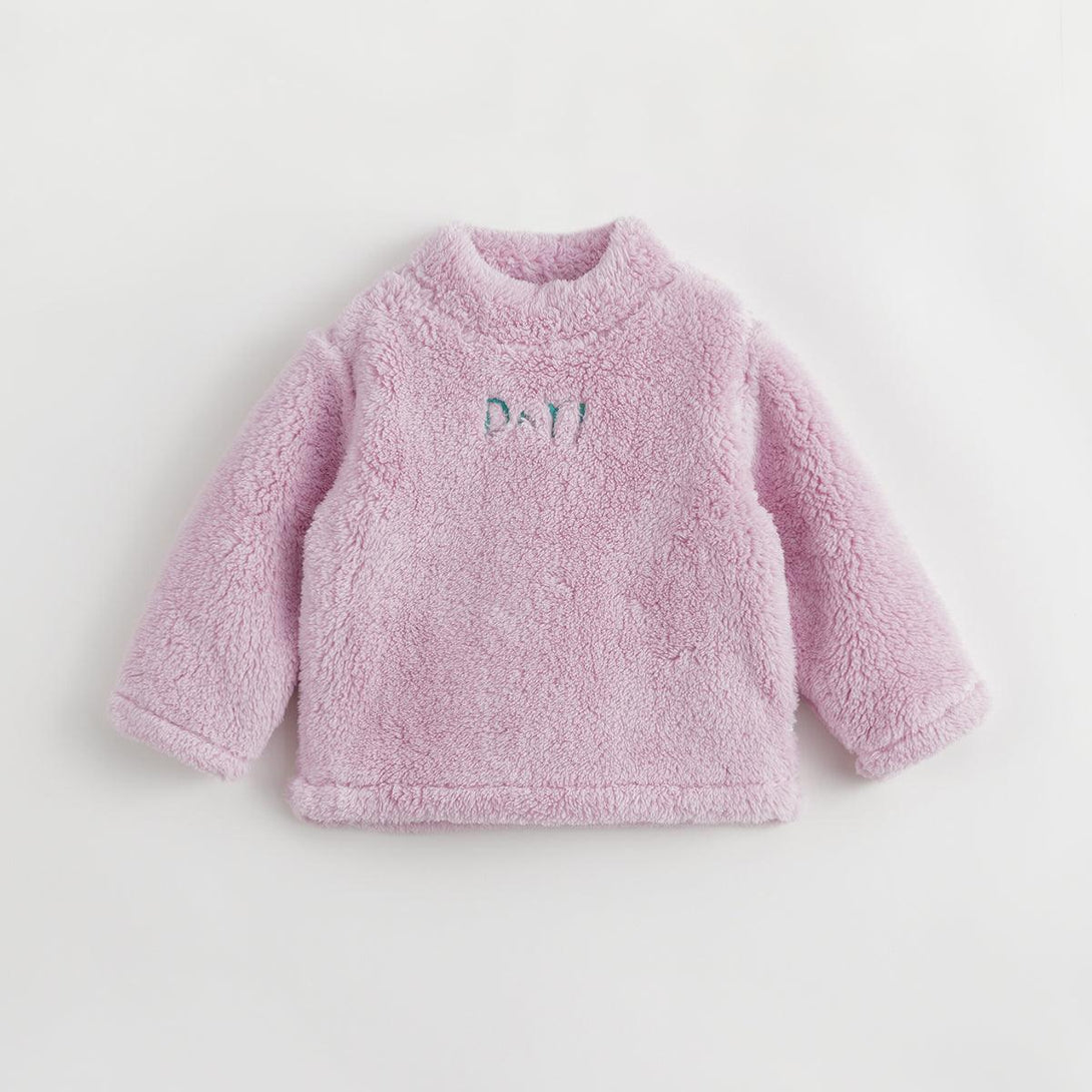 MARC&JANIE Boys Girls Reversible Cotton Fleece Embroidered Letter Sweatshirt for Autumn & Winter 222003 - MARC&JANIE