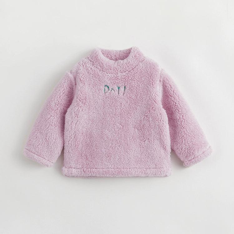 MARC&JANIE Boys Girls Reversible Cotton Fleece Embroidered Letter Sweatshirt for Autumn & Winter 222003 - MARC&JANIE