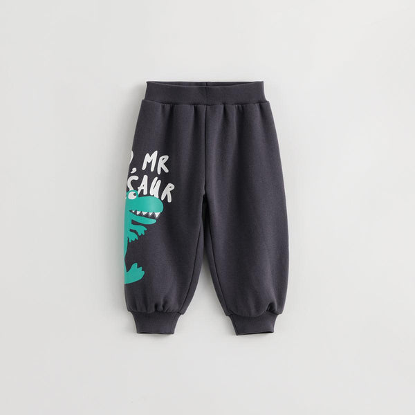 MARC&JANIE Boys Little Dinosaur Cotton Sweatpants Kids Drawstring Sweatpants for Spring 240682 - MARC&JANIE