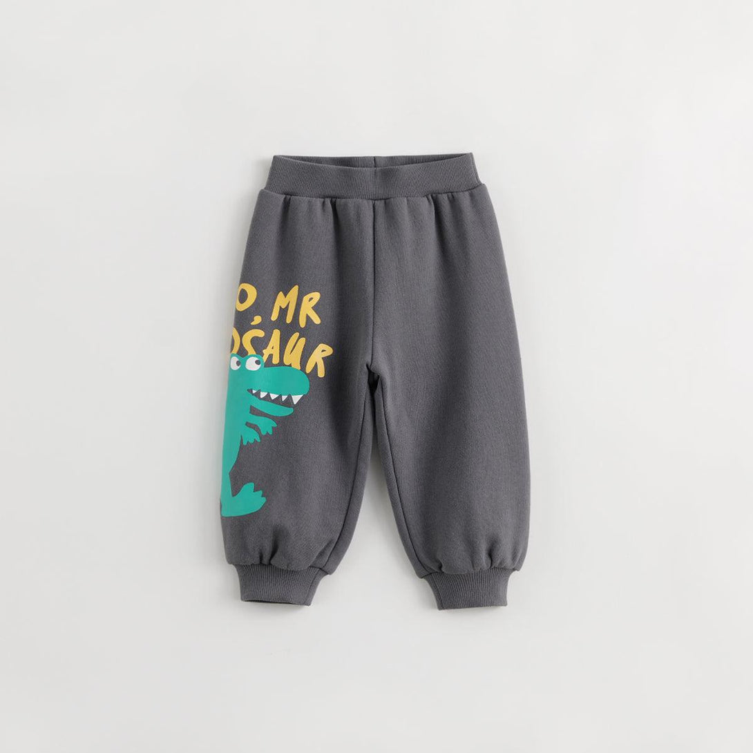 MARC&JANIE Boys Little Dinosaur Cotton Sweatpants Kids Drawstring Sweatpants for Spring 240682 - MARC&JANIE