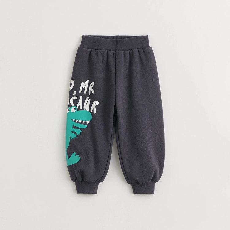 MARC&JANIE Boys Little Dinosaur Cotton Sweatpants Kids Drawstring Sweatpants for Spring 240682 - MARC&JANIE