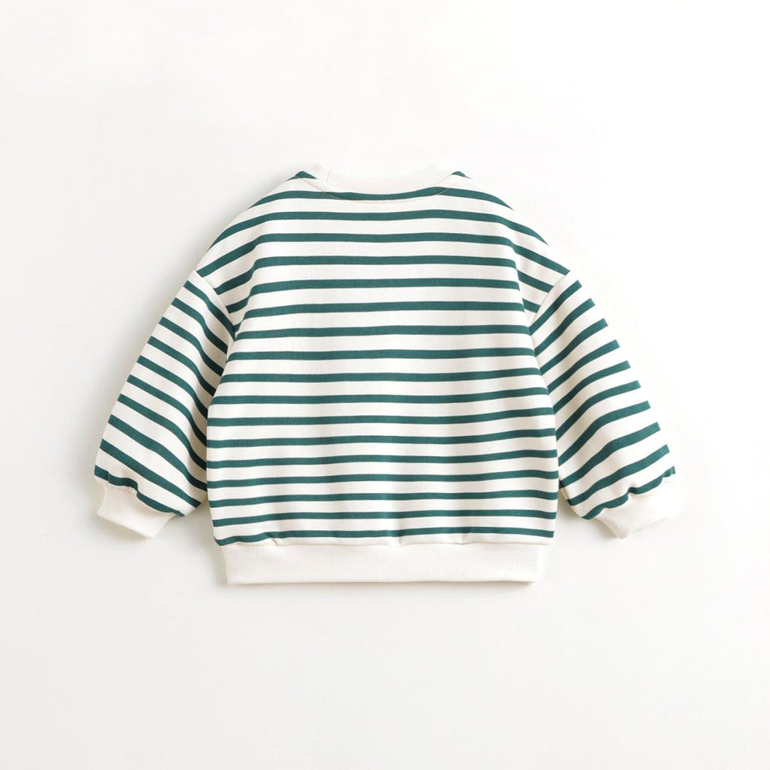 MARC&JANIE Boys Loose Round Neck Striped Sweatshirt Children's Tops Kids Clothing for Spring 240030 - MARC&JANIE