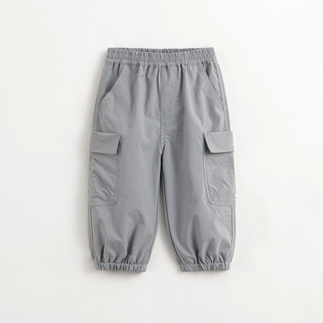 MARC&JANIE Boys Outdoor Large Pocket Workwear Drawstring Pants Kids Pants for Spring 240201 (Shipping after January 11th) - MARC&JANIE