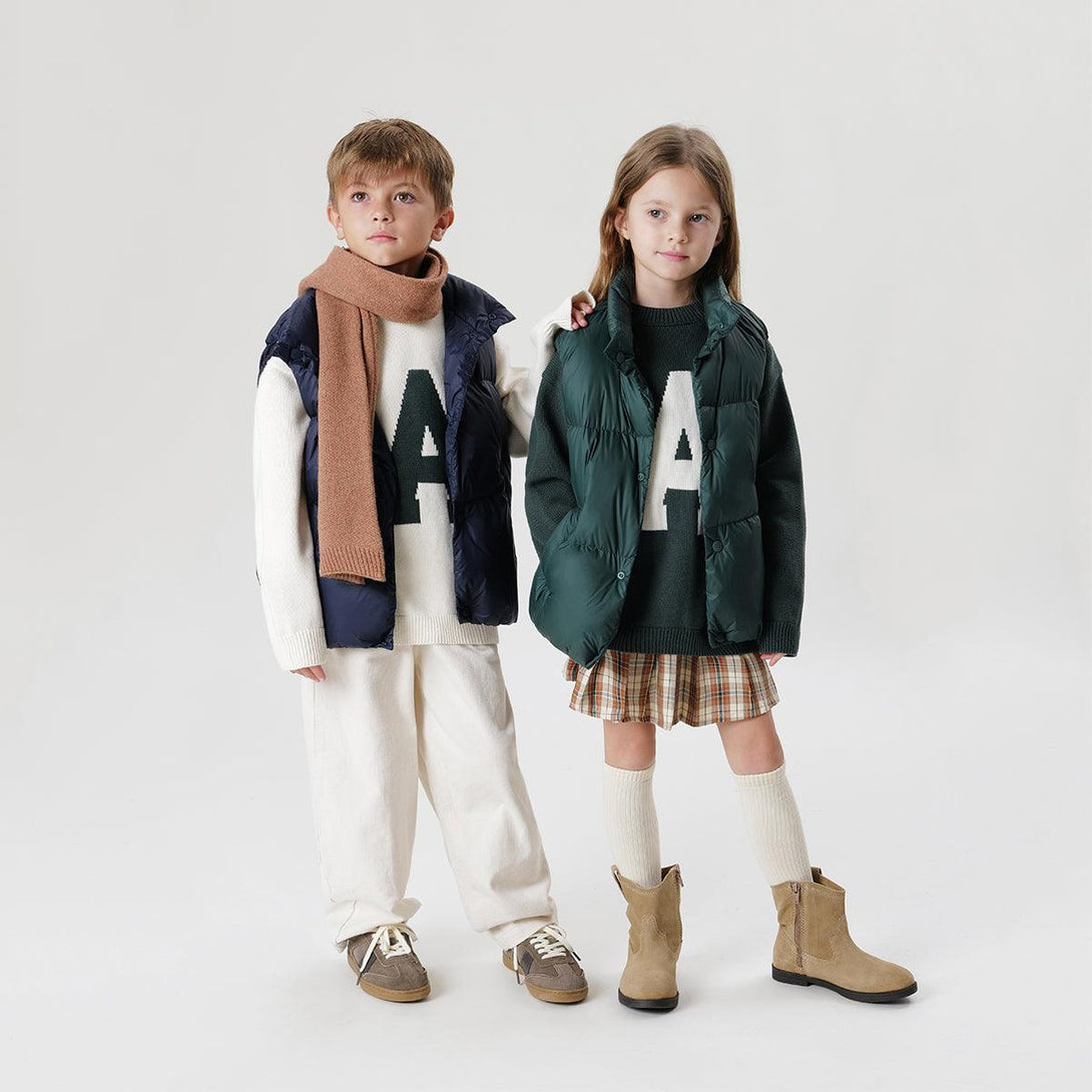 Boys Preppy Style Crew Neck Letter Sweater 231825 - MARC&JANIE