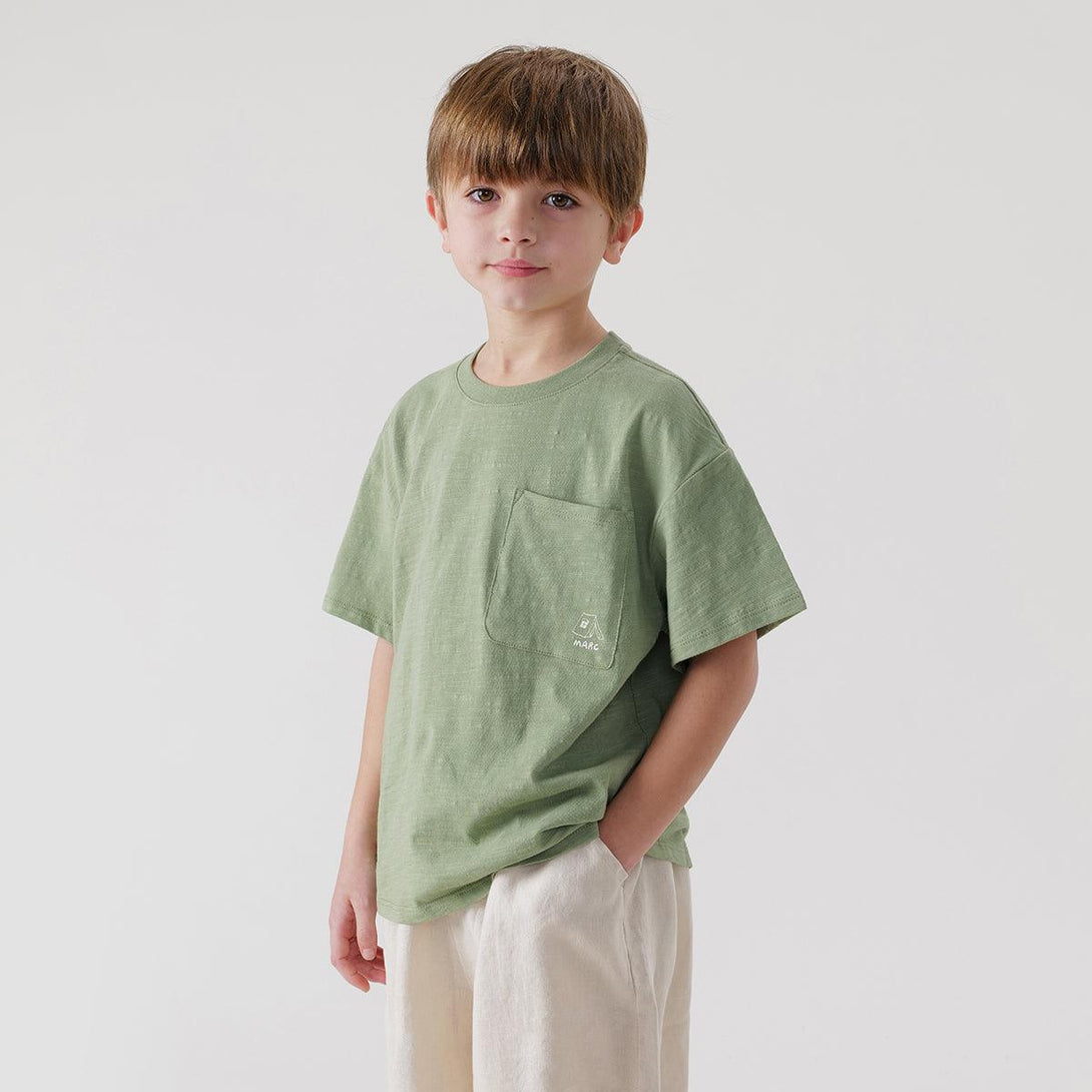 MARC&JANIE Boys Summer Slub Cotton Breathable Short Sleeves T-shirts 230695 - MARC&JANIE