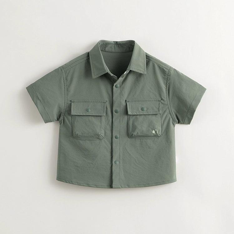 Boys Ultralight Quick Drying Outdoor Casual Short Sleeve Cargo Shirt 240527 - MARC&JANIE