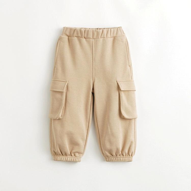 MARC&JANIE Outdoor Style Boys Big Pocket Sweatpants Kids Work Pants Drawstring Pants for Spring 240297 - MARC&JANIE