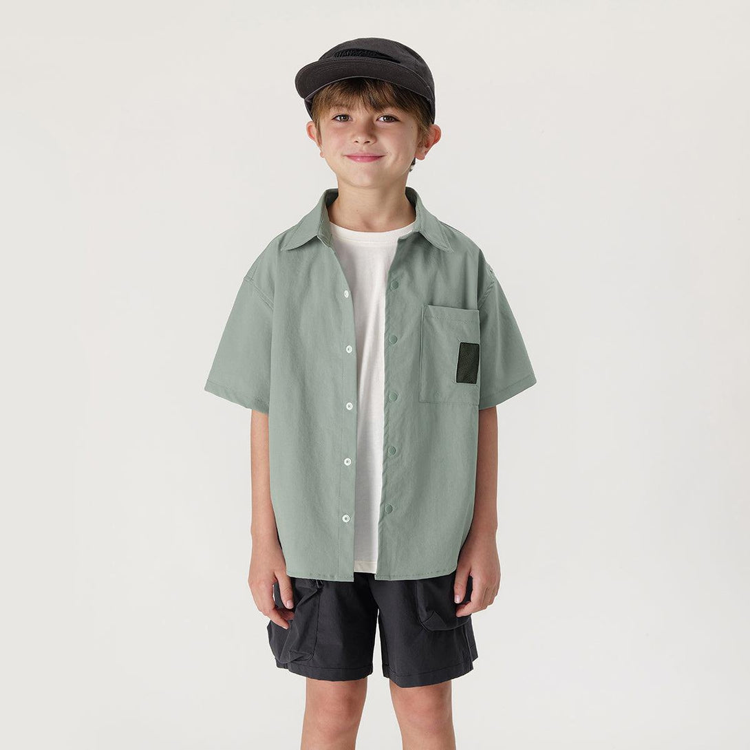 Boys Utility Outdoor Polo Short Sleeve Shirt 240526 - MARC&JANIE