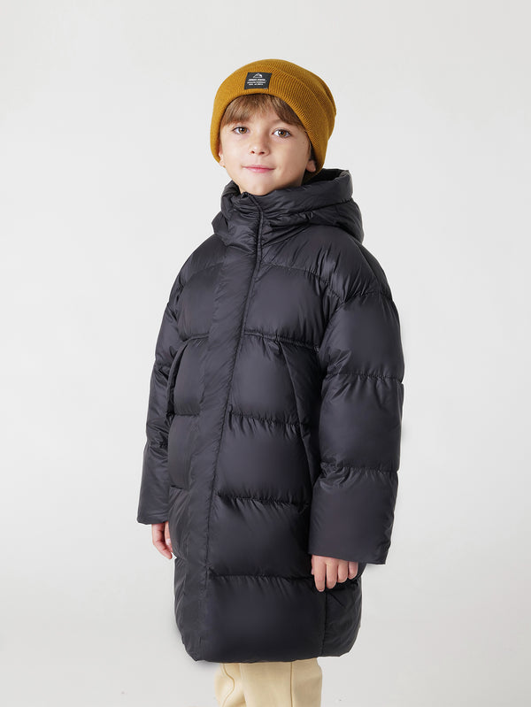 MARC & JANIE Boys Ultralight Hooded Down Long Coat 231518