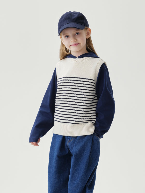 MARC & JANIE Girls Color Block Stripe Knit Vest 241680