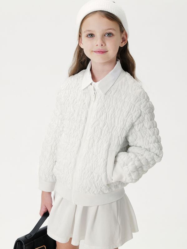 MARC & JANIE Girls Diamond Quilted Baseball Jackets 241355