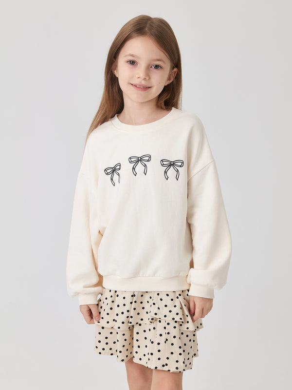 MARC & JANIE Girls Printed Crew Neck Sweatshirt 240972