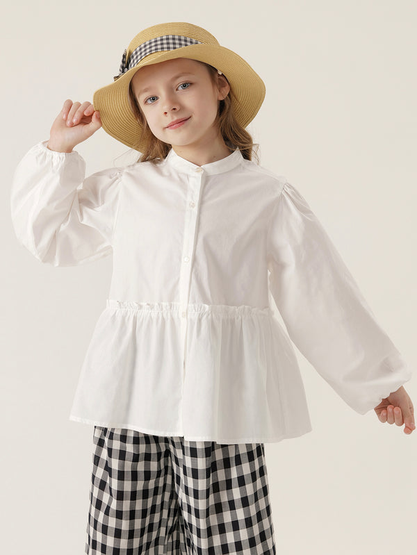 MARC & JANIE Girls Ruffle Shirt Blouse 240175