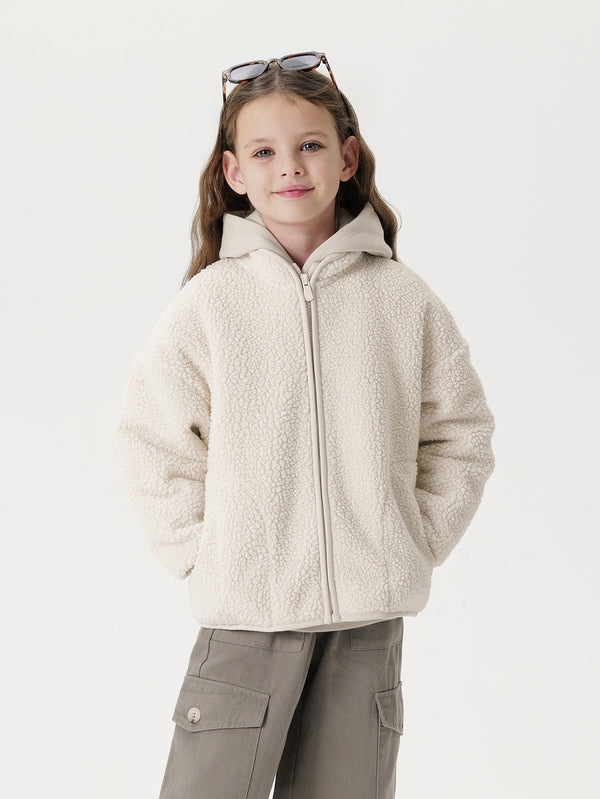 MARC & JANIE Boys Girls Standing Collar Polar Fleece Jacket 241091