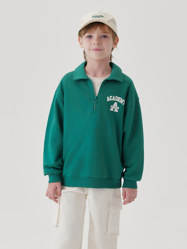 MARC & JANIE Boys Half Zip Lapel Sweatshirts 241036