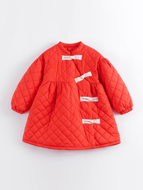 MARC & JANIE Girls New Year Frog Closure Quilted Coat 221591