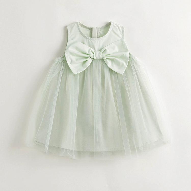 Girls Bow Mesh Sleeveless Dress 240688 - MARC&JANIE