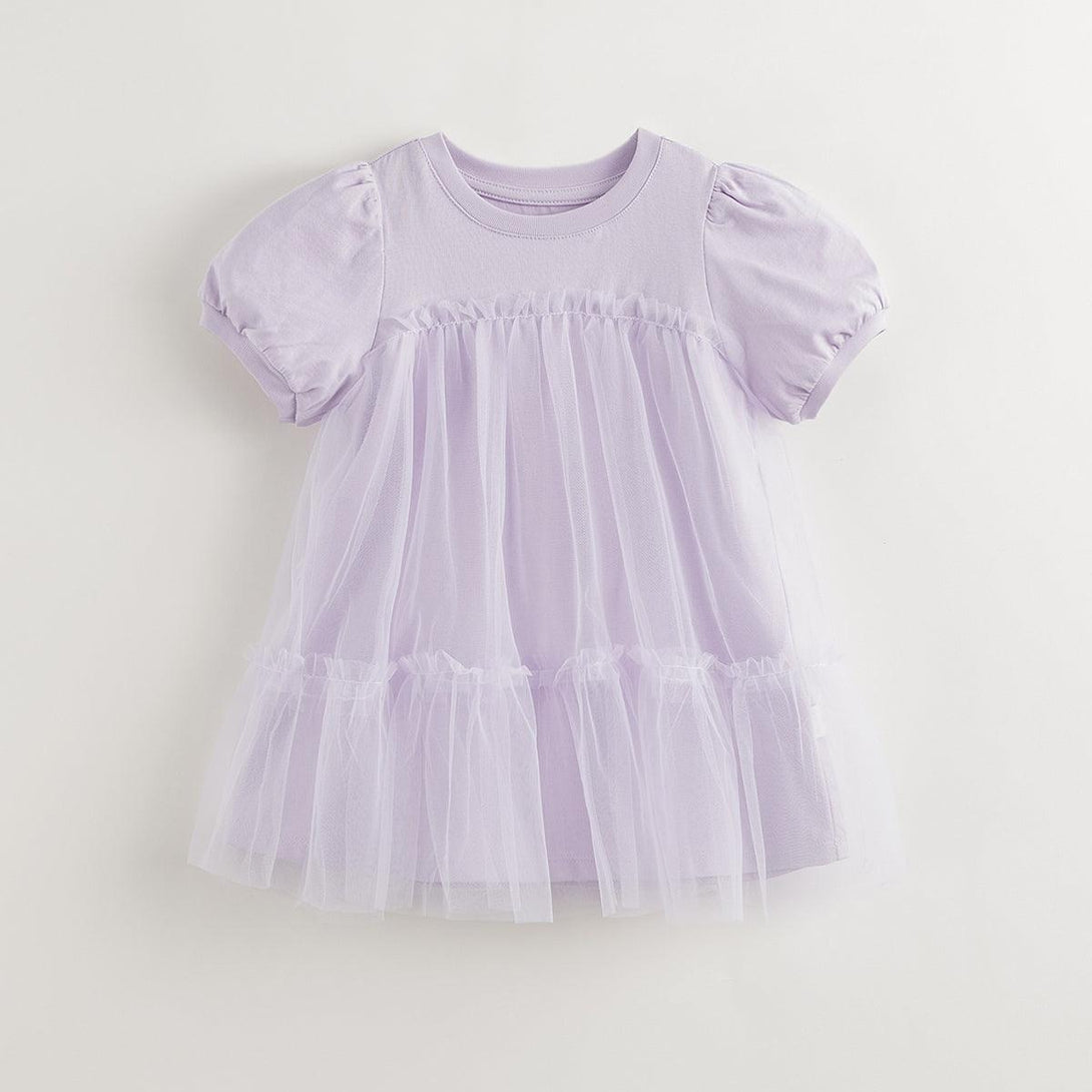 Girls Bubble Sleeve Tulle Dress 240831 - MARC&JANIE