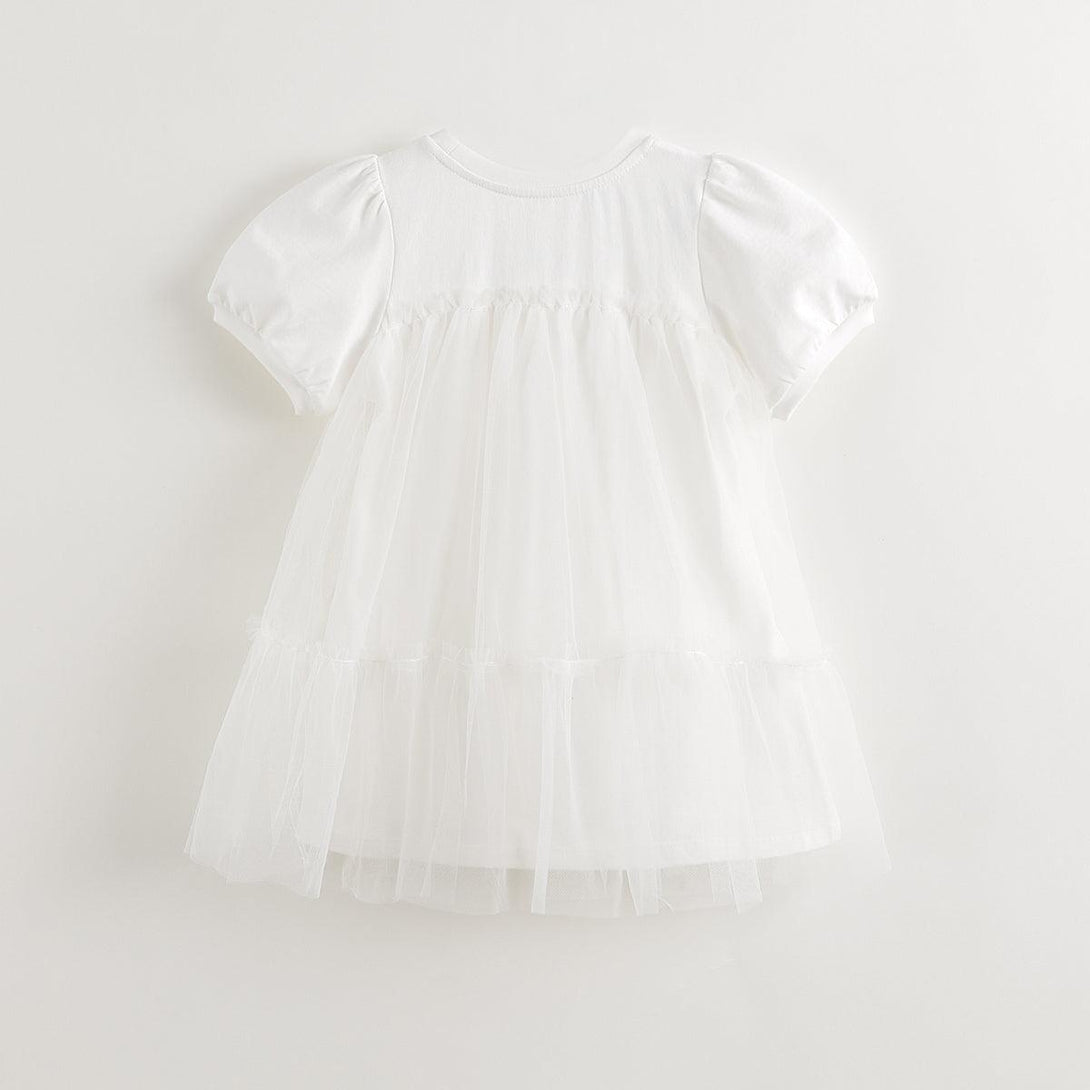 Girls Bubble Sleeve Tulle Dress 240831 - MARC&JANIE