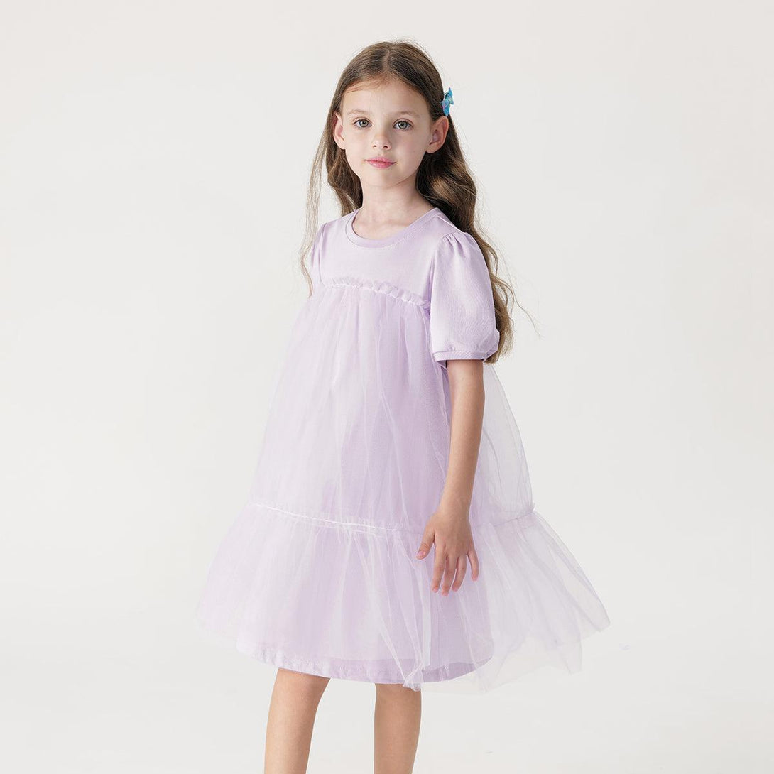 Girls Bubble Sleeve Tulle Dress 240831 - MARC&JANIE