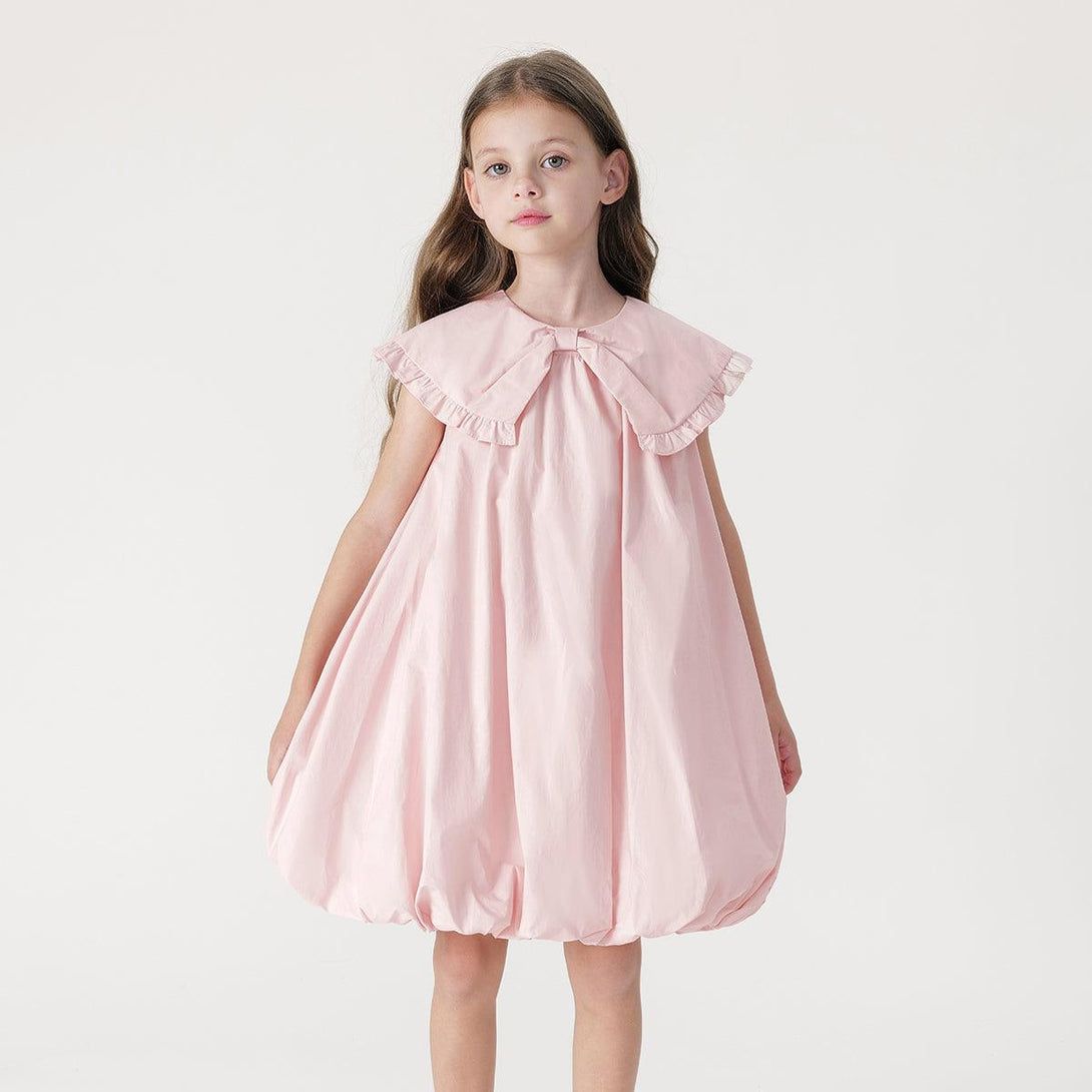 Girls Butterfly Bow Collar Bubble Dress 240662 - MARC&JANIE