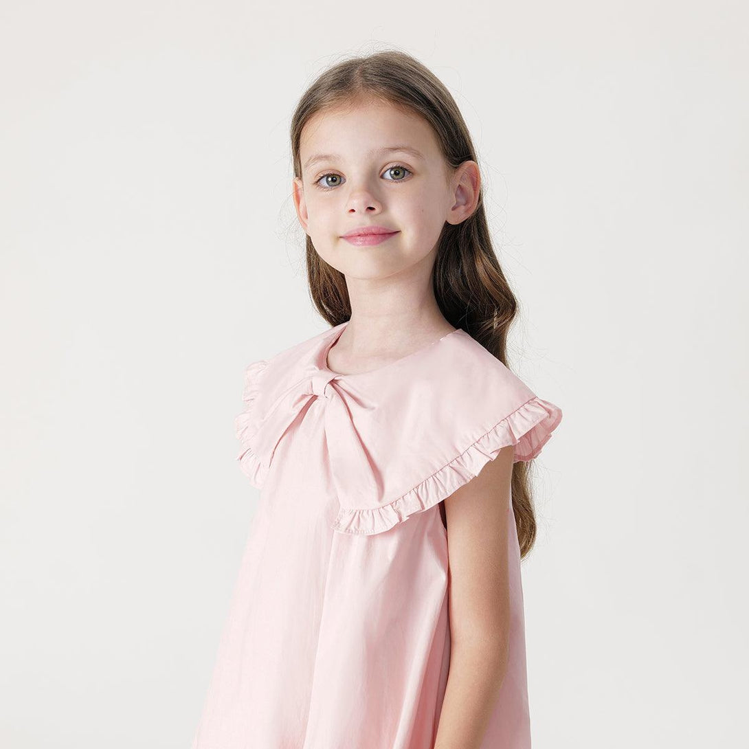 Girls Butterfly Bow Collar Bubble Dress 240662 - MARC&JANIE