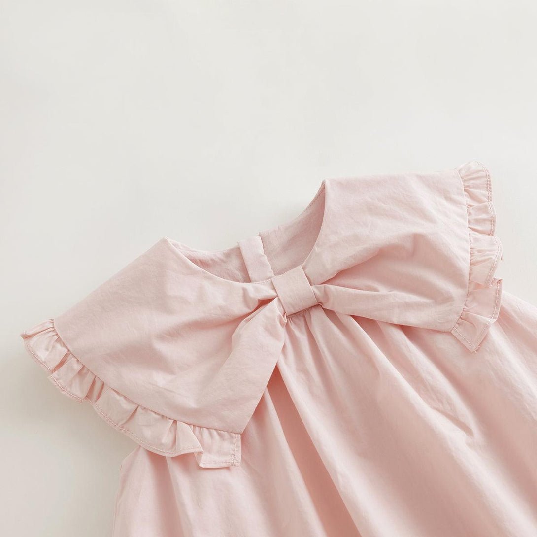 Girls Butterfly Bow Collar Bubble Dress 240662 - MARC&JANIE