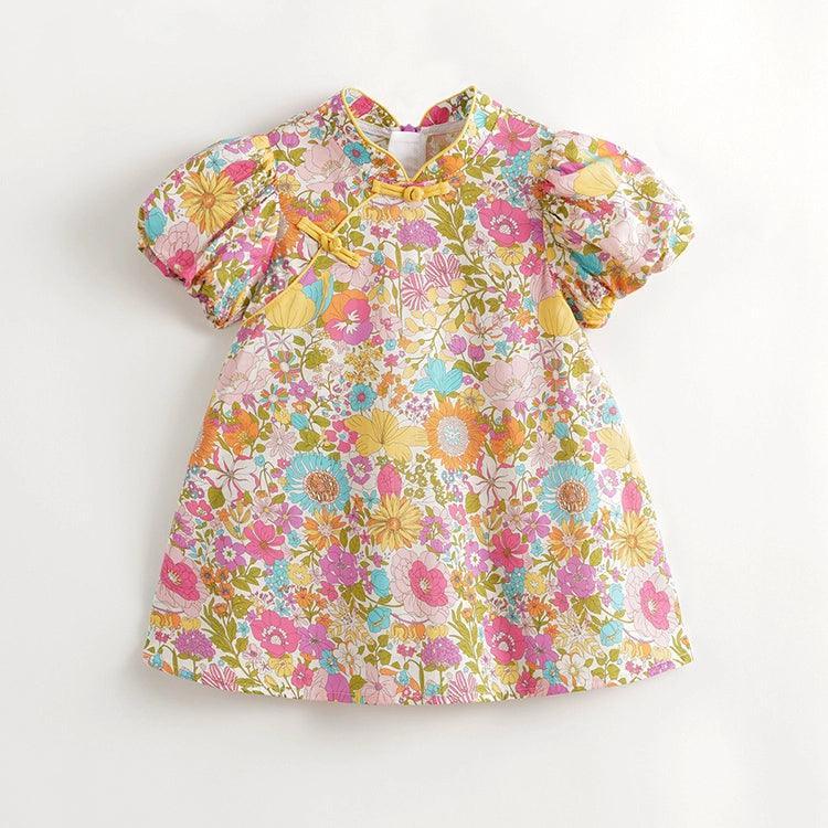 Girls New Chinese Floral Cheongsam Dress 240686 - MARC&JANIE