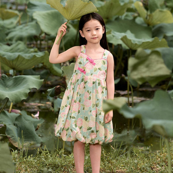 Girls Chinese Style Suspender Dress 230757 - MARC&JANIE