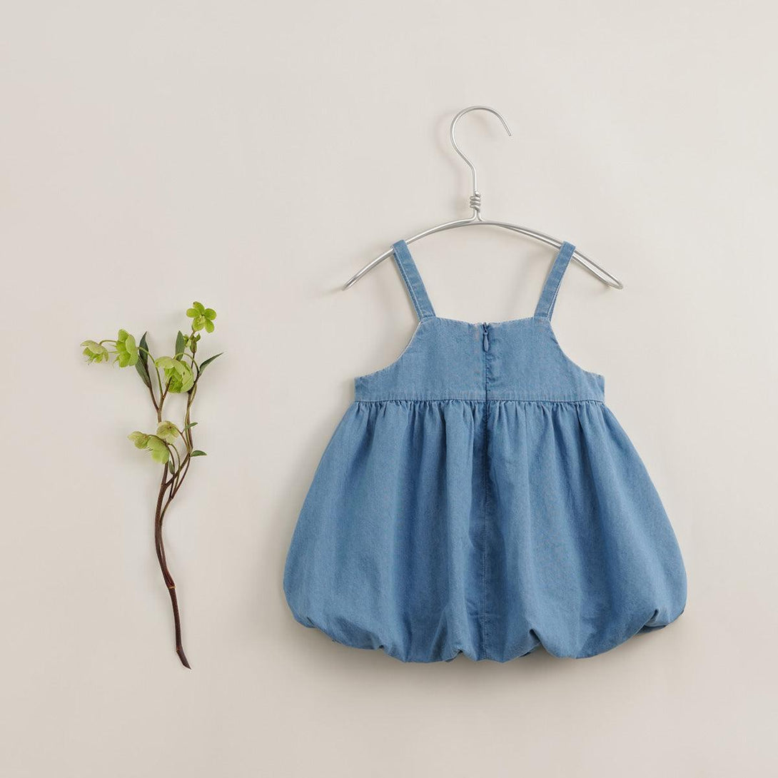 MARC&JANIE LUFU French Series Girls Summer Cotton Denim Suspenders Dresses 230617 - MARC&JANIE