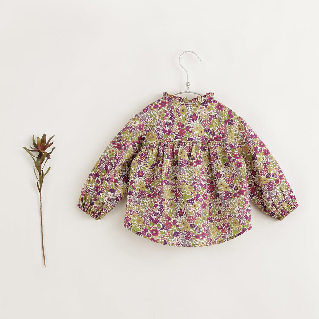 MARC&JANIE Girls Cotton Floral Lace Collar Shirt for Autumn French Series 231531 - MARC&JANIE