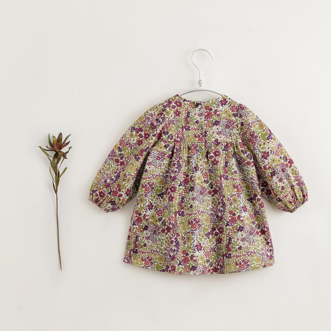 MARC&JANIE Girls Cotton Flower Bush Floral Dress for Autumn French Series 231535 - MARC&JANIE