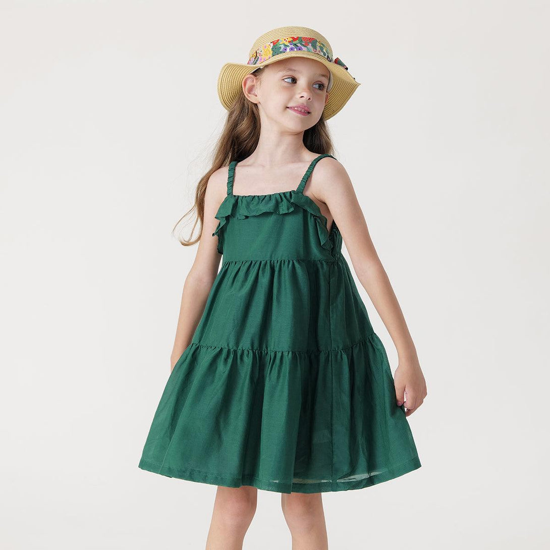 Girls Cotton Silk Suspender Dress 230750 - MARC&JANIE