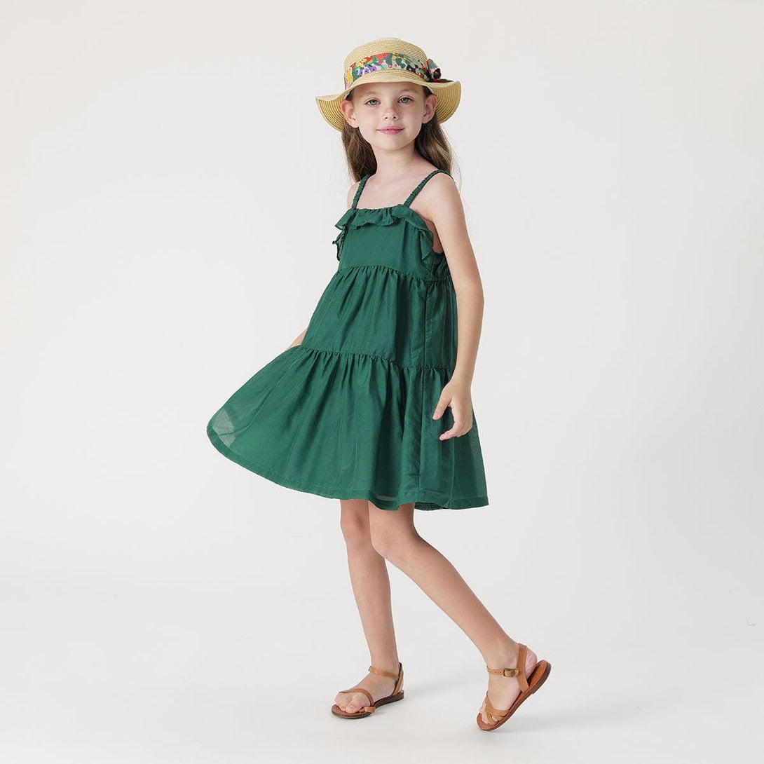 Girls Cotton Silk Suspender Dress 230750 - MARC&JANIE