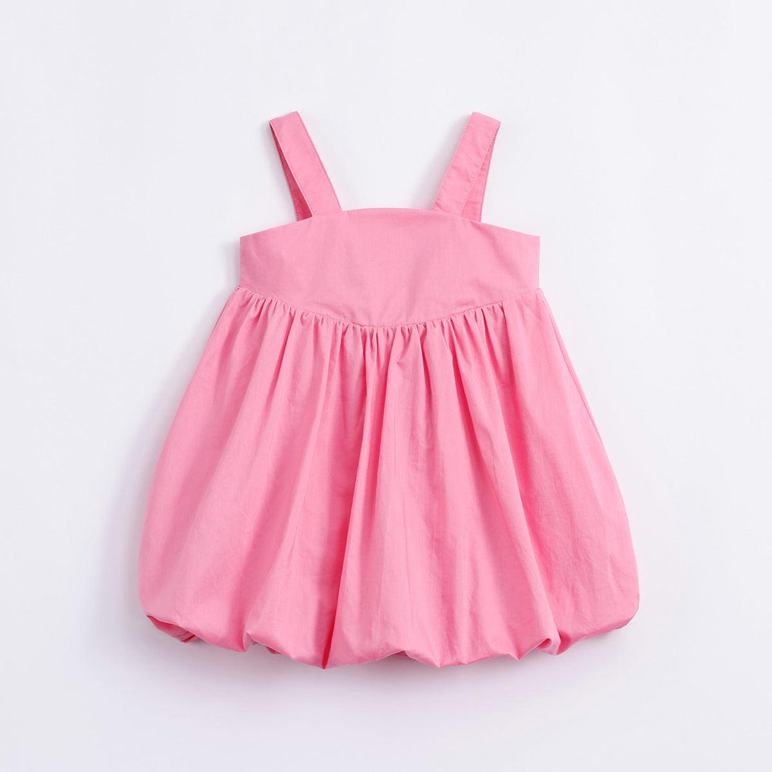 MARC&JANIE Girls Summer Pure Cotton Suspender Dress Flower Bud Dresses 231097 - MARC&JANIE