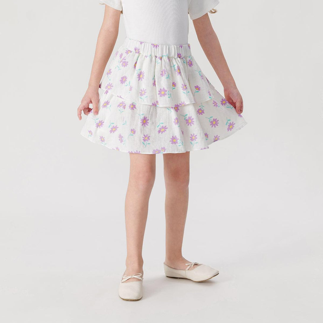 Girls Daisy Full Print Cake Skirt 240633 - MARC&JANIE