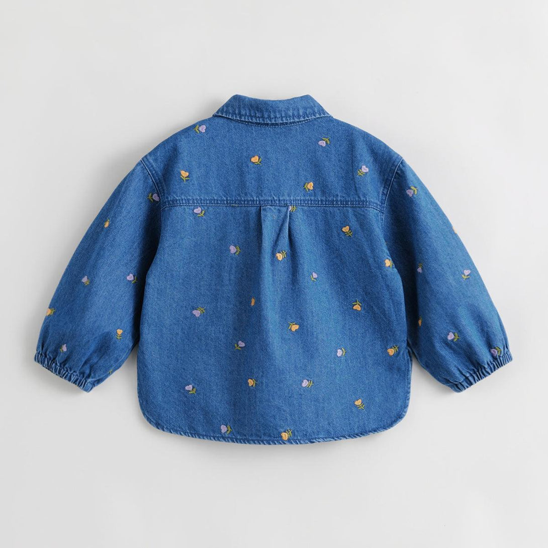 MARC&JANIE Girls Autumn Embroidered Cotton Soft Denim Outerwear & Jackets 231639 (Arrive on July 11) - MARC&JANIE