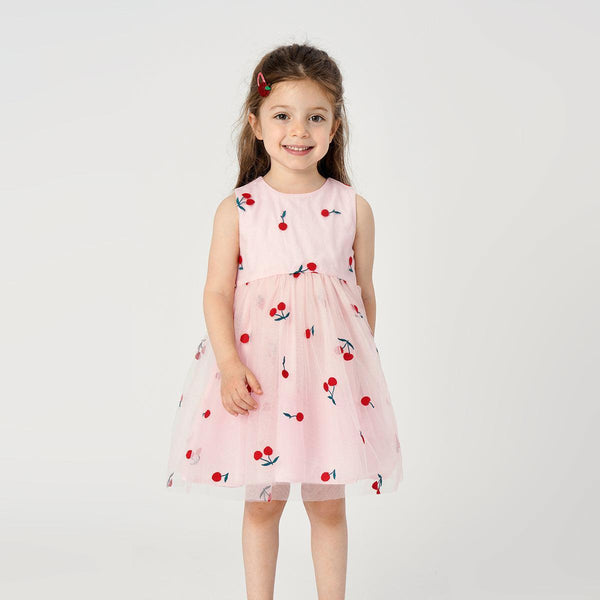 Girls Embroidered Mesh Dress 220977 - MARC&JANIE