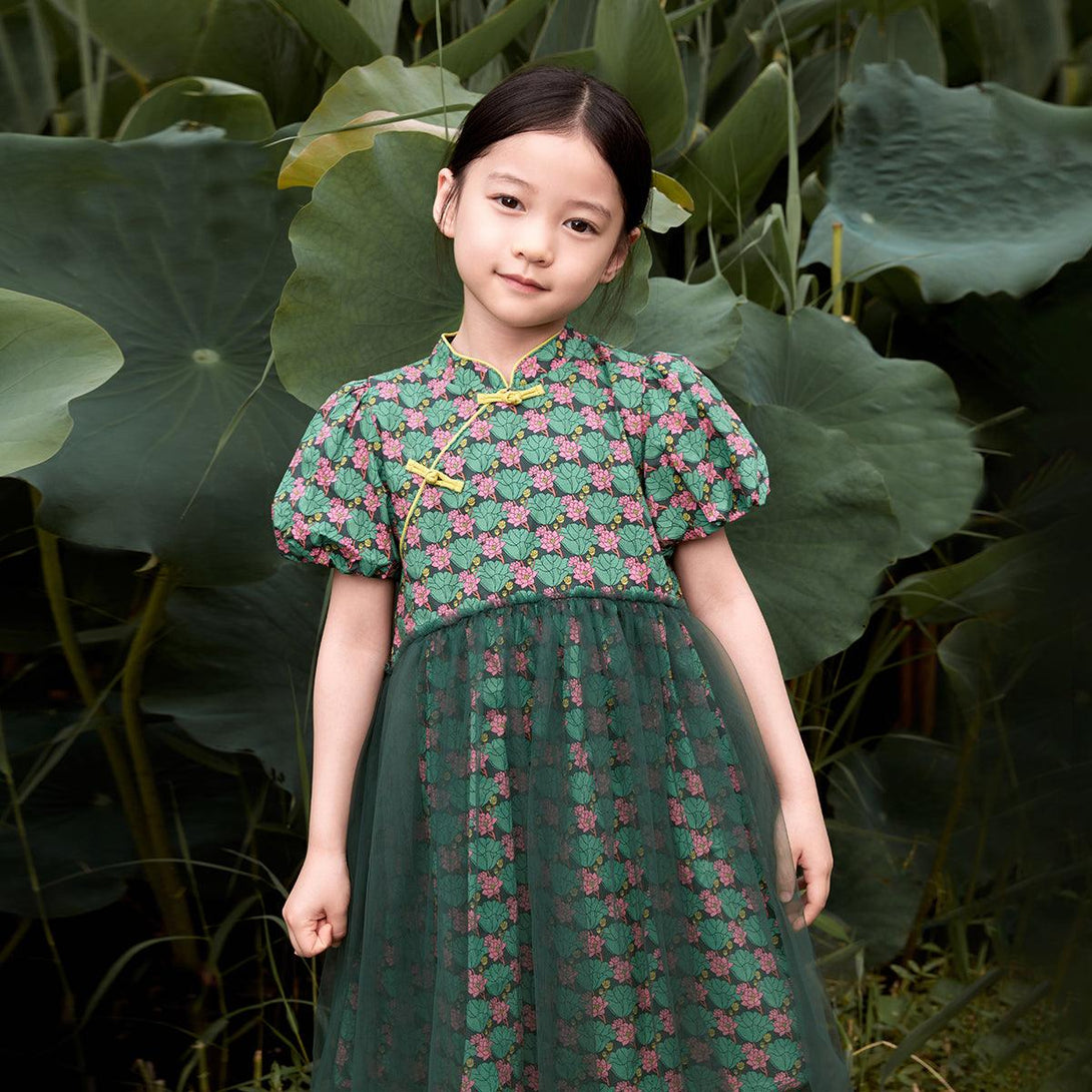 Girls Floral Cheongsam Dress 230502 - MARC&JANIE