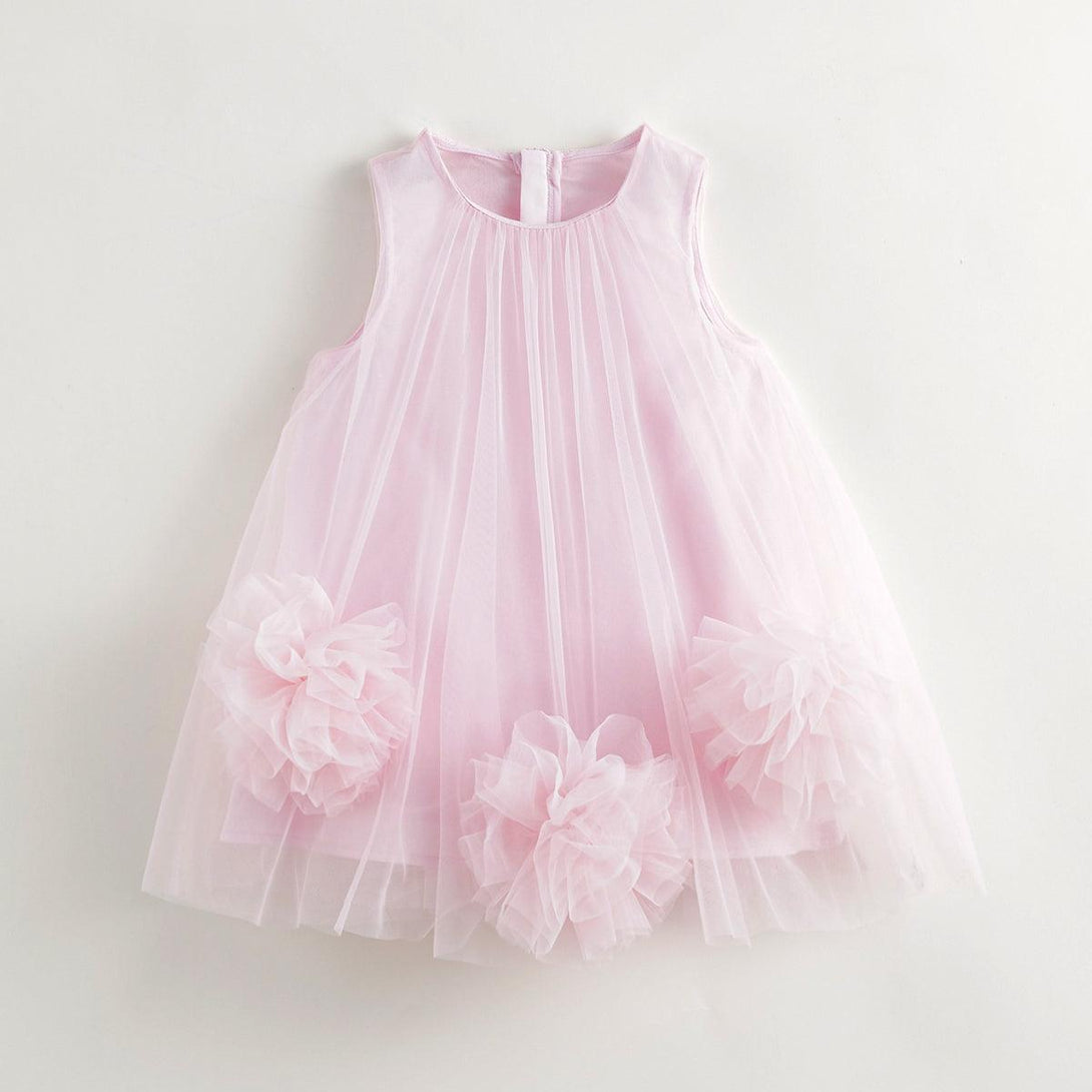 Girls Flower Dress Hem Tulle Dress 240873 - MARC&JANIE