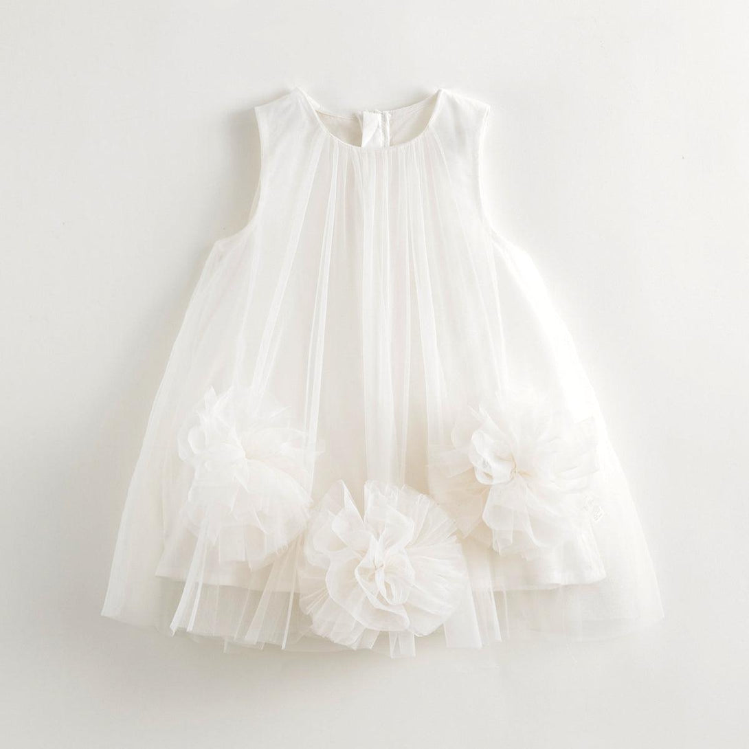 Girls Flower Dress Hem Tulle Dress 240873 - MARC&JANIE