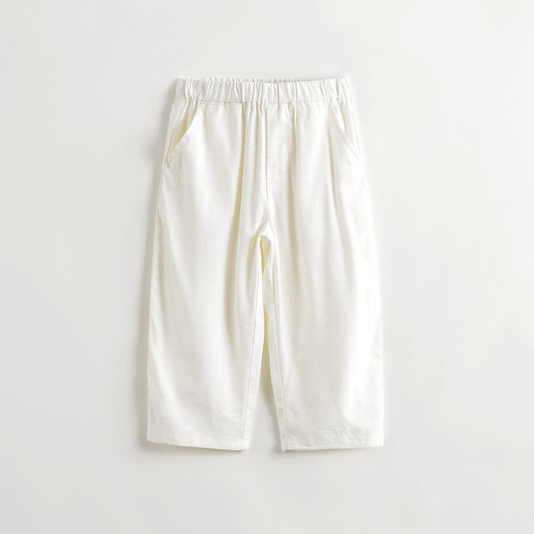 MARC&JANIE Girls Loose Cool Linen Turnip Pants Children's Pants Casual Pants for Spring & Summer 240203 - MARC&JANIE