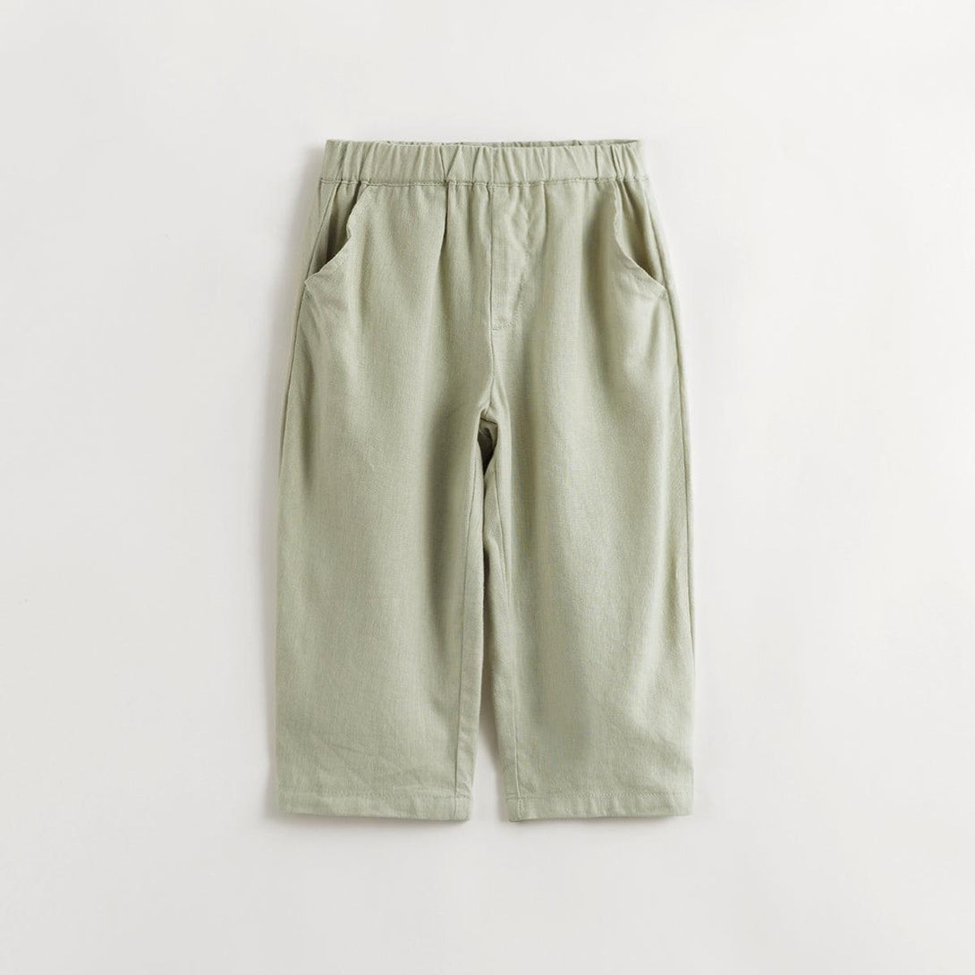 MARC&JANIE Girls Loose Cool Linen Turnip Pants Children's Pants Casual Pants for Spring & Summer 240203 - MARC&JANIE