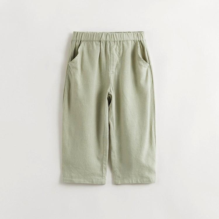 MARC&JANIE Girls Loose Cool Linen Turnip Pants Children's Pants Casual Pants for Spring & Summer 240203 - MARC&JANIE