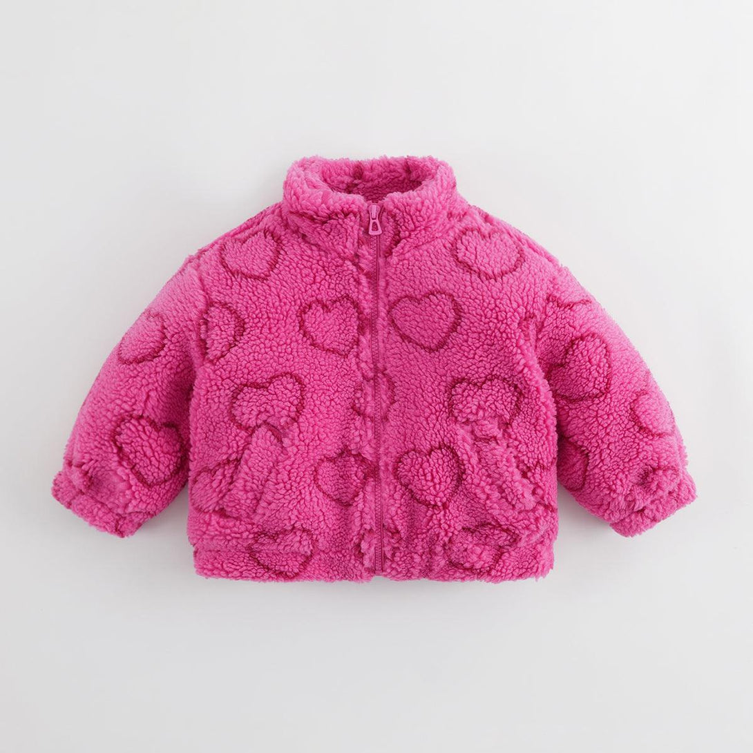 MARC&JANIE Girls Love Faux Lamb's Wool Collar Jacket for Autumn & Winter 231351 - MARC&JANIE