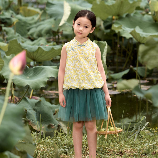 Girls Mesh Cheongsam Skirt Sets 230503 - MARC&JANIE