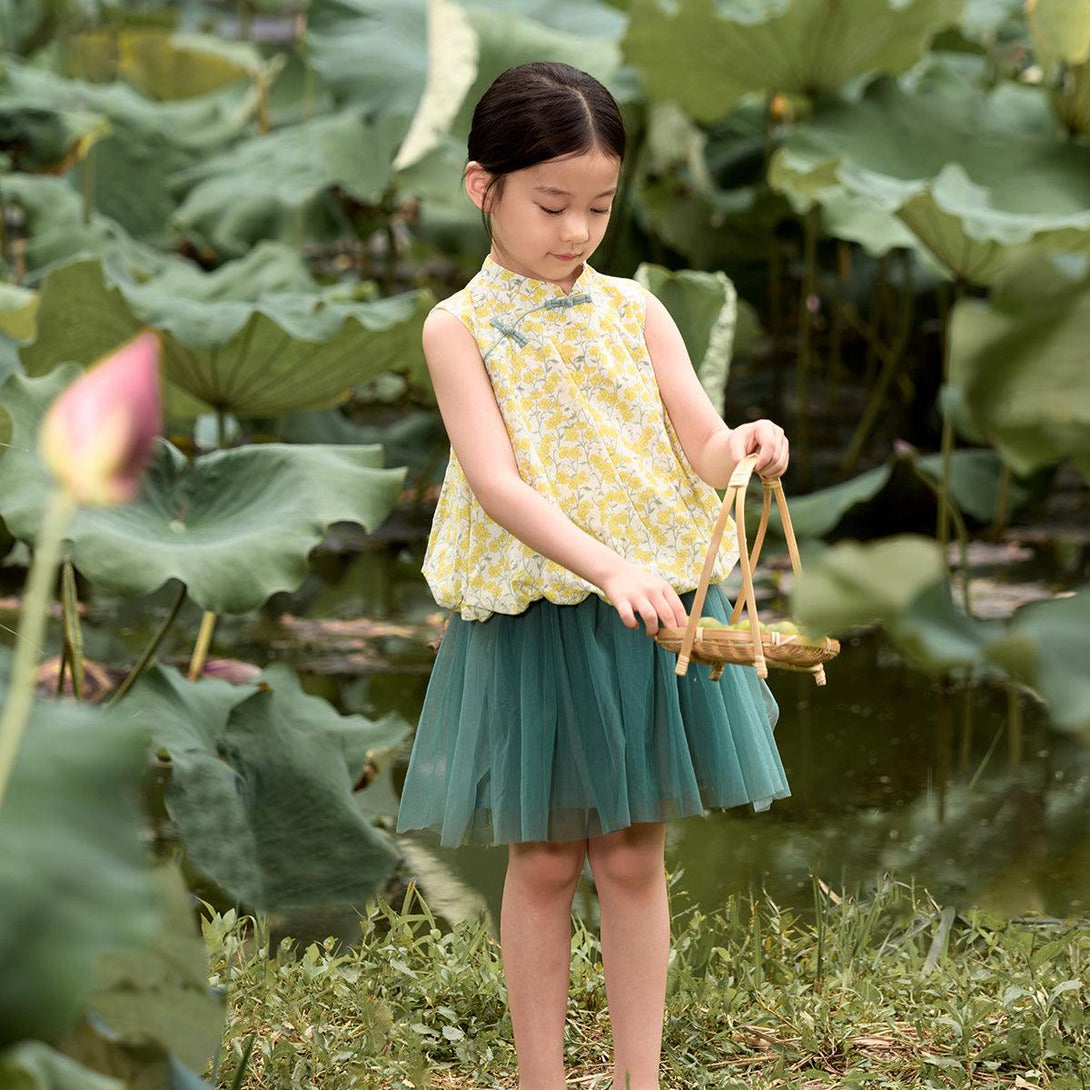 Girls Mesh Cheongsam Skirt Sets 230503 - MARC&JANIE