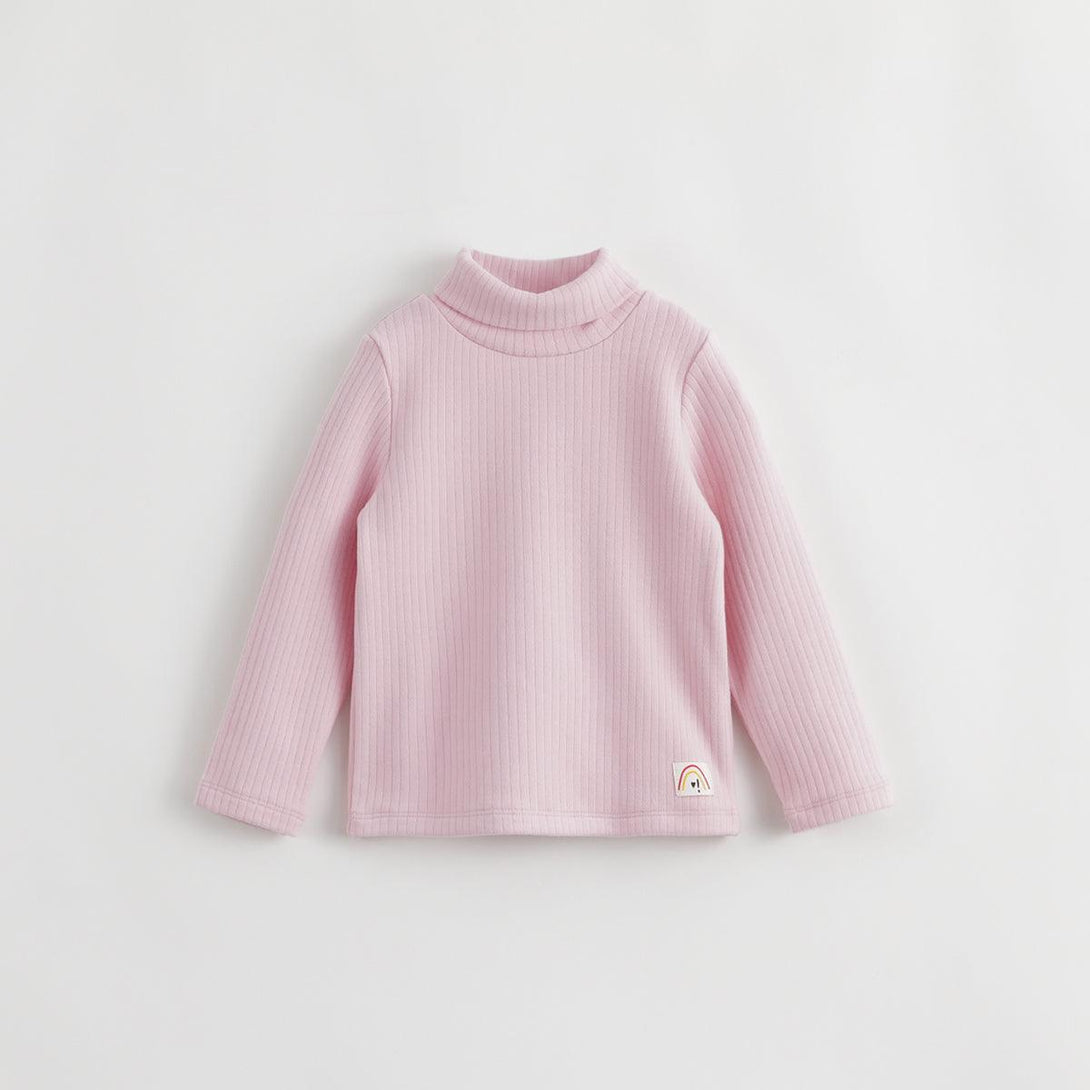 MARC&JANIE Girls Half High Neck Bottom Shirt Children's Long Sleeve T-Shirt for Winter 231276 - MARC&JANIE