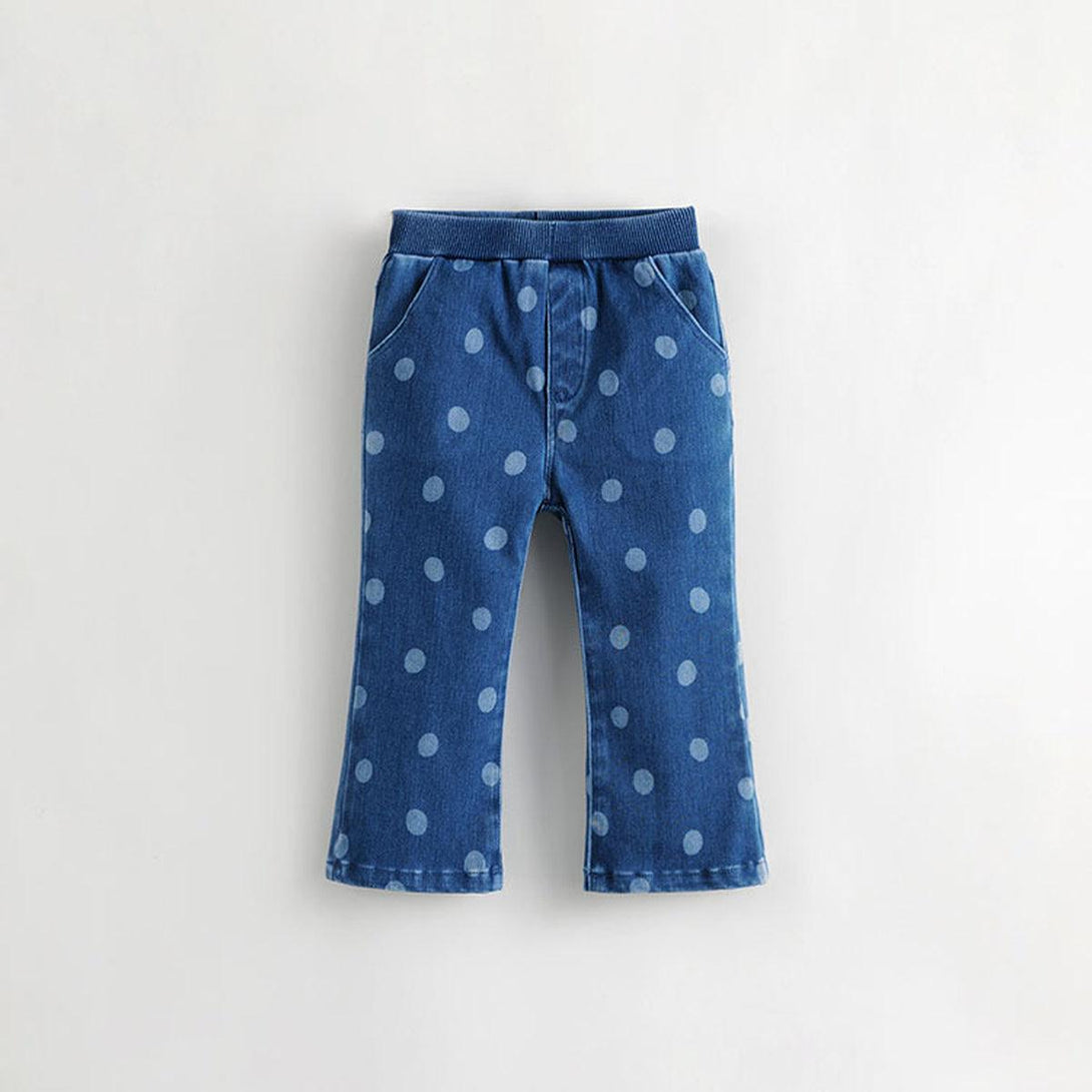 MARC&JANIE Girls Fun Polka Dot Stretch Micro Jeans Children's Pants for Autumn 231720 - MARC&JANIE